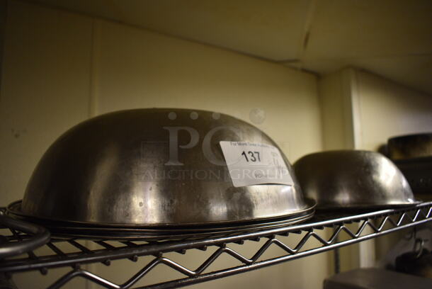 5 Various Metal Bowls. Includes 16x16x6, 10.5x10.5x4. 5 Times Your Bid! - Image 2 of 2