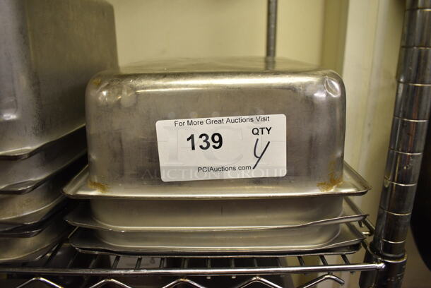 4 Stainless Steel 1/2 Size Drop In Bins. 1/2x4. 4 Times Your Bid! - Image 1 of 2