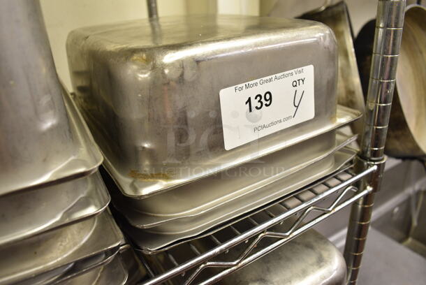 4 Stainless Steel 1/2 Size Drop In Bins. 1/2x4. 4 Times Your Bid! - Image 2 of 2