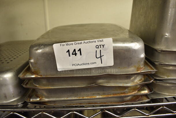 4 Stainless Steel 1/2 Size Drop In Bins. 1/2x2. 4 Times Your Bid! - Image 1 of 2