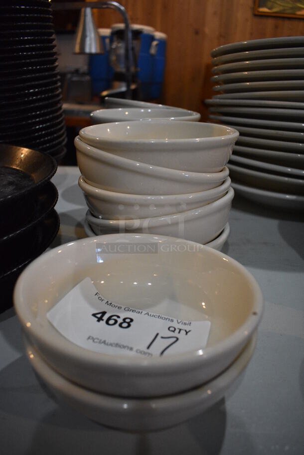 17 White Ceramic Bowls. 5.5x5.5x2. 17 Times Your Bid!