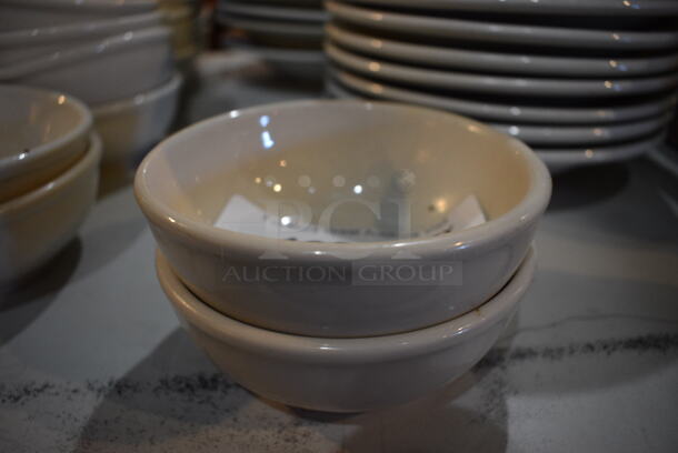 2 White Ceramic Bowls. 5x5x2. 2 Times Your Bid!