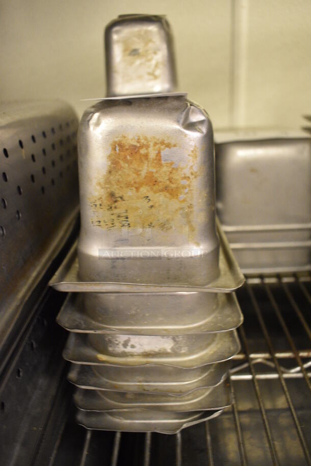 6 Stainless Steel 1/9 Size Drop In Bins. 1/9x4. 6 Times Your Bid! - Image 1 of 2