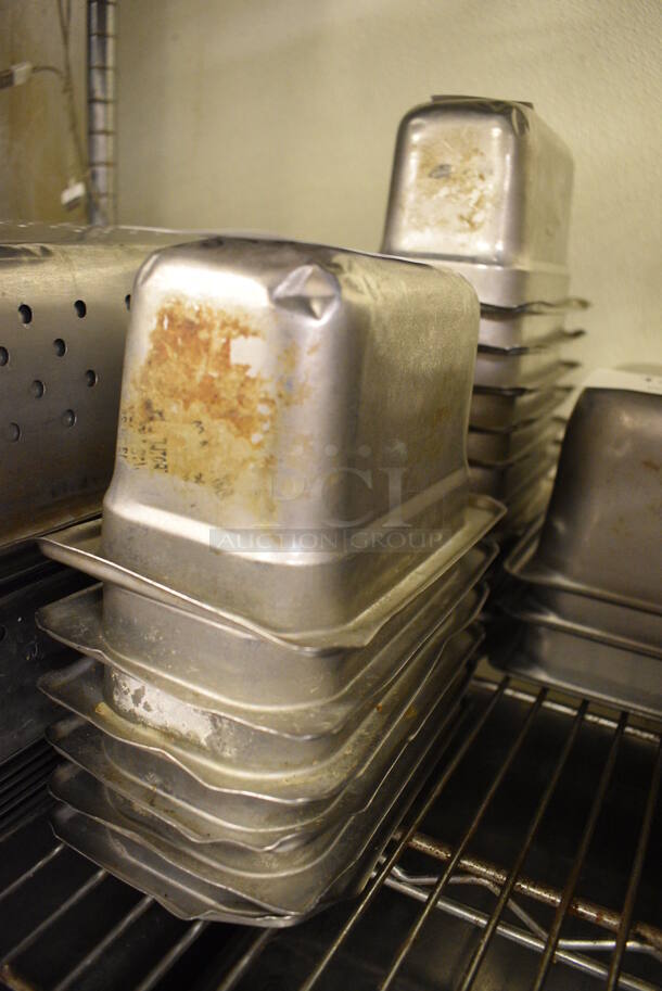 6 Stainless Steel 1/9 Size Drop In Bins. 1/9x4. 6 Times Your Bid! - Image 2 of 2