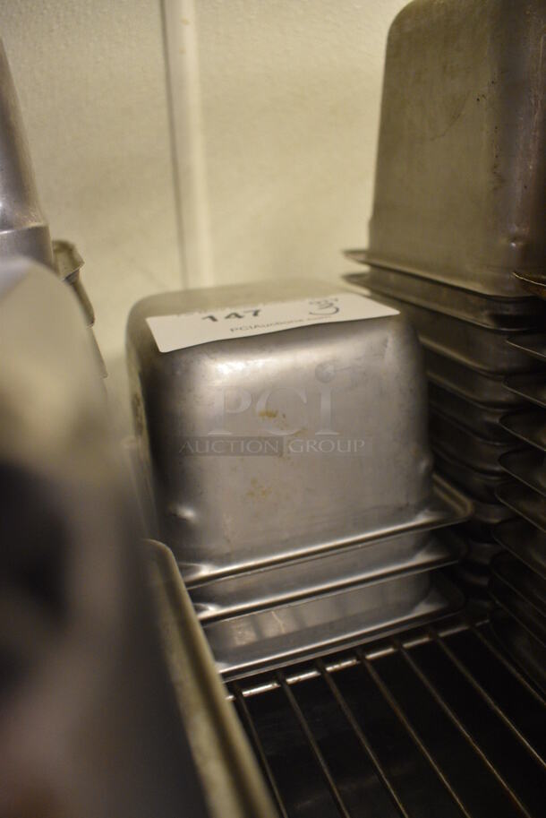 3 Stainless Steel 1/6 Size Drop In Bins. 1/6x4. 3 Times Your Bid! - Image 2 of 2