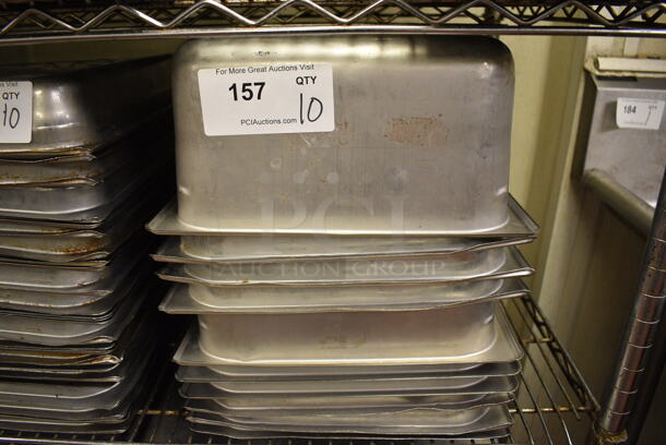 10 Stainless Steel Full Size Drop In Bins. 1/1x6. 10 Times Your Bid!