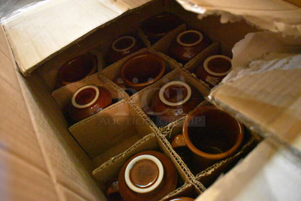 17 BRAND NEW IN BOX! Brown Ceramic Mugs. 4x3x4. 17 Times Your Bid! - Image 2 of 3