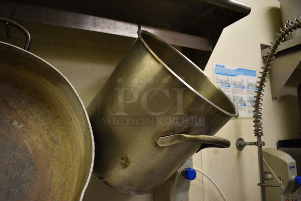 3 Various Metal Stock Pots. Includes 23x18.5x6, 16x13x13. 3 Times Your Bid! - Image 3 of 3