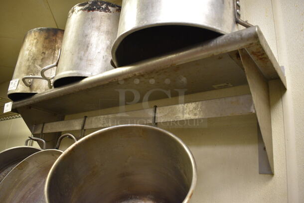 Stainless Steel Commercial Wall Mount Shelf. BUYER MUST REMOVE. 48x12x12 - Image 2 of 2