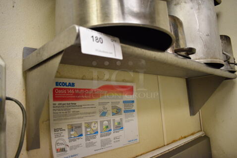 Stainless Steel Commercial Wall Mount Shelf. BUYER MUST REMOVE. 48x12x12