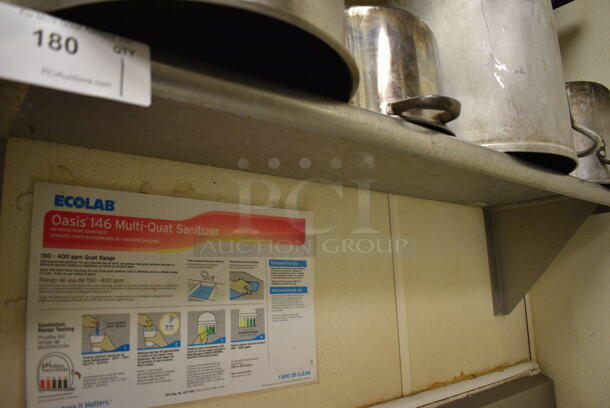 Stainless Steel Commercial Wall Mount Shelf. BUYER MUST REMOVE. 48x12x12 - Image 2 of 2