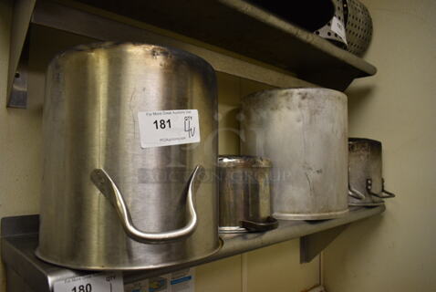 4 Various Metal Stock Pots. Includes 15x13x13. 4 Times Your Bid!