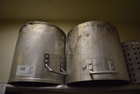 2 Metal Stock Pots. Includes 16x13x14. 2 Times Your Bid!