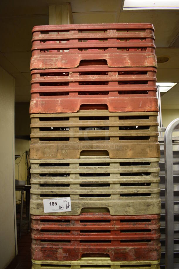 ALL ONE MONEY! Lot of 11 Dish Caddies on Dish Caddy Dolly. 19.5x19.5x7, 21x21x9 - Image 2 of 4