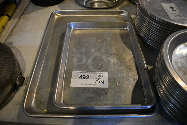 3 Various Metal Baking Pans. 13x18x1, 13x9.5x1. 3 Times Your Bid!