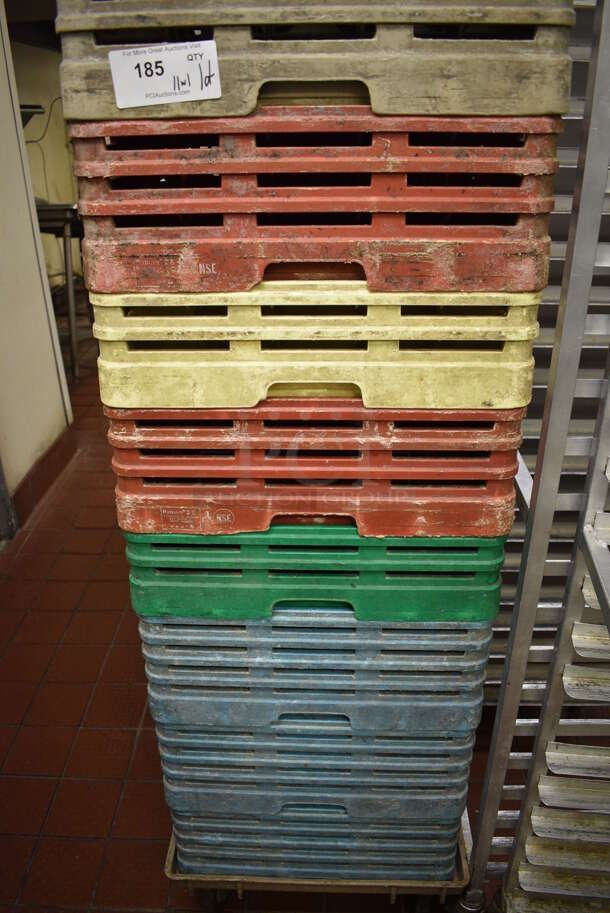 ALL ONE MONEY! Lot of 11 Dish Caddies on Dish Caddy Dolly. 19.5x19.5x7, 21x21x9 - Image 3 of 4