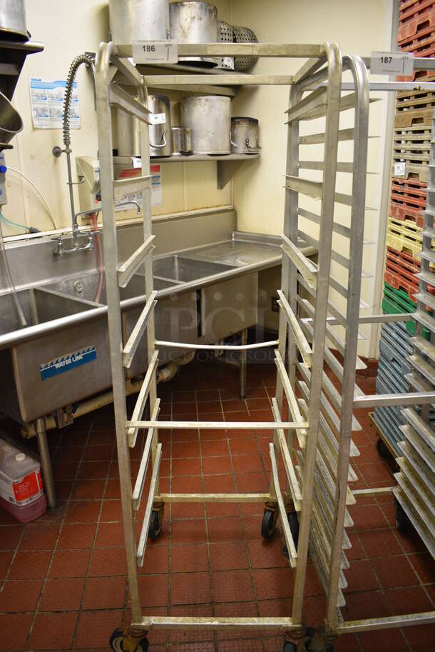 Metal Commercial Pan Transport Rack on Commercial Casters. 20.5x26x70 - Image 1 of 3