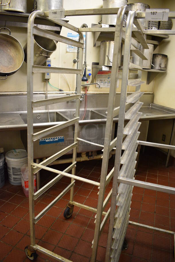 Metal Commercial Pan Transport Rack on Commercial Casters. 20.5x26x70 - Image 2 of 3