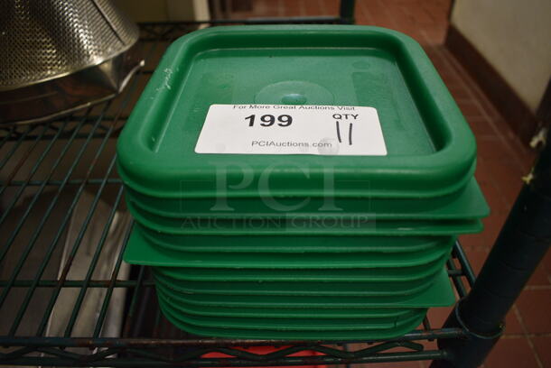 11 Green Poly Lids. 7x7x0.5. 11 Times Your Bid! - Image 2 of 3
