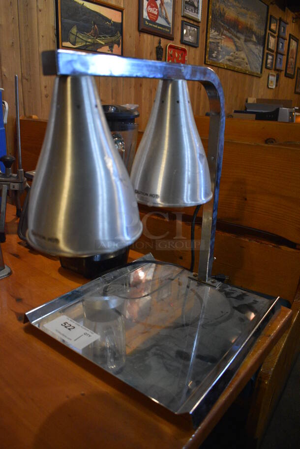 Metal Commercial Countertop 2 Head Warming Lamp. 15x16x19