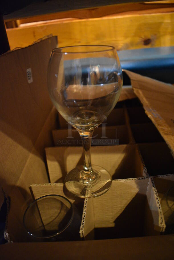 29 BRAND NEW IN BOX! Wine Glasses. 3.5x3.5x7.5. 29 Times Your Bid!