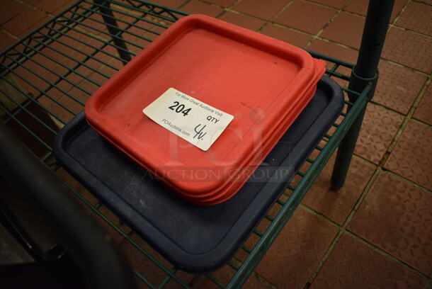 4 Poly Lids; 3 Red and 1 Blue. 9x9, 11x11. 4 Times Your Bid! - Image 2 of 2