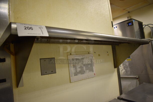 Stainless Steel Wall Mount Shelving Unit. BUYER MUST REMOVE. 48x15x12 - Image 2 of 2
