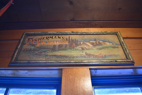 Fisherman's Paradise Sign. BUYER MUST REMOVE. 35x1x15