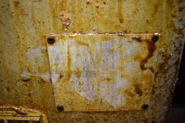 GORGEOUS! Pitco Frialator Stainless Steel Commercial Floor Style Gas Powered 4 Bay Deep Fat Fryer w/ Filtration System, 8 Metal Fry Baskets and 4 Metal Lids on Commercial Casters. 110,000 BTU. 62.5x39x55. Unit Was Working When Restaurant Closed! - Image 8 of 10