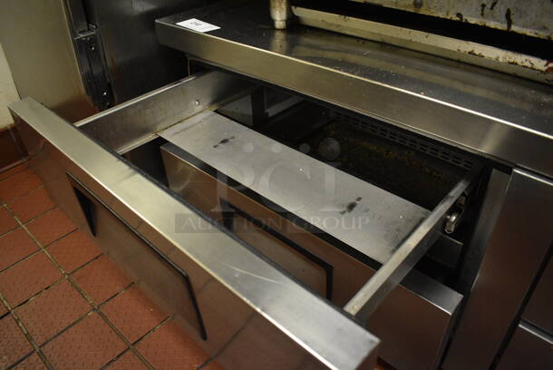 WOW! 2006 True Model TRCB-72 Stainless Steel Commercial 4 Drawer Chef Base on Commercial Casters. 115 Volts, 1 Phase. 72x32x25. Unit Was Working When Restaurant Closed! - Image 3 of 4