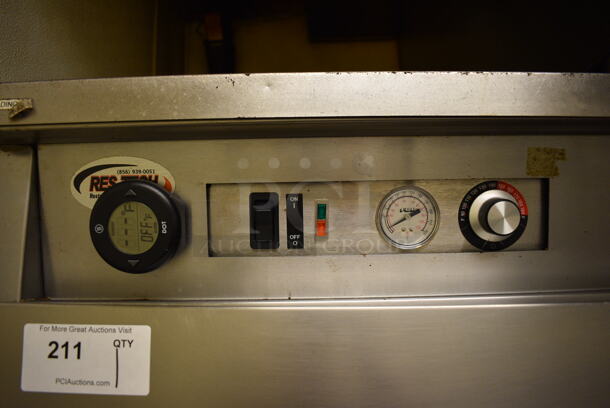 NICE! Stainless Steel Commercial Floor Style Electric Powered 2 Half Size Door Heated Holding Cabinet on Commercial Casters. 30x35x75. Unit Was Working When Restaurant Closed! - Image 3 of 6