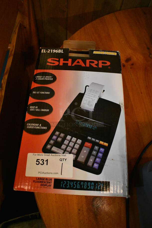 IN ORIGINAL BOX! Sharp Printing Calculator. 9x12x4 - Image 2 of 3