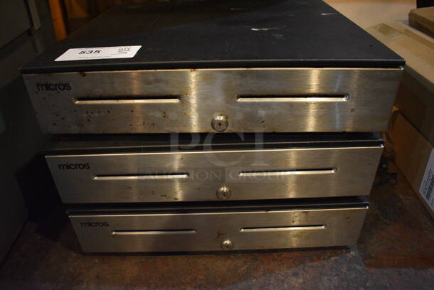 3 Chrome Finish and Black Metal Cash Drawers. 18x16.5x4.5. 3 Times Your Bid! - Image 3 of 3