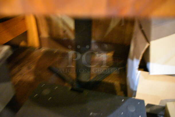 Wooden Round Tabletop on Black Metal Table Base. 48x48x30 - Image 2 of 3