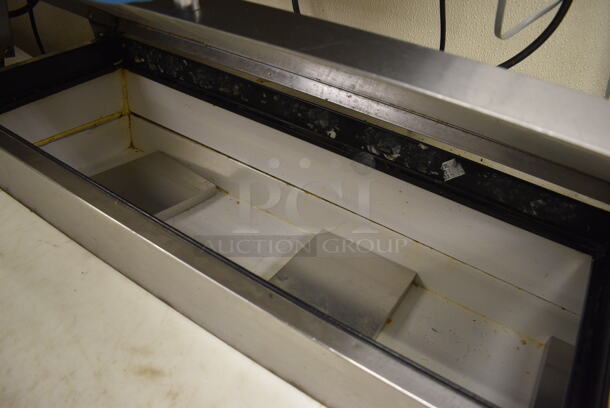 GREAT! 2006 True Model TPP-60D-2 Stainless Steel Commercial Pizza Prep Table w/ 2 Drawers and Door on Commercial Casters. 115 Volts, 1 Phase. 60x33x42. Unit Was Working When Restaurant Closed! - Image 4 of 7