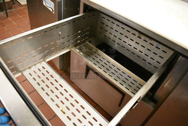 GREAT! 2006 True Model TPP-60D-2 Stainless Steel Commercial Pizza Prep Table w/ 2 Drawers and Door on Commercial Casters. 115 Volts, 1 Phase. 60x33x42. Unit Was Working When Restaurant Closed! - Image 5 of 7