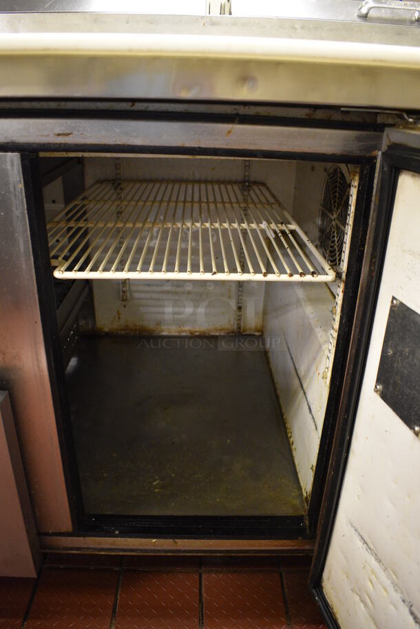 GREAT! 2006 True Model TPP-60D-2 Stainless Steel Commercial Pizza Prep Table w/ 2 Drawers and Door on Commercial Casters. 115 Volts, 1 Phase. 60x33x42. Unit Was Working When Restaurant Closed! - Image 6 of 7