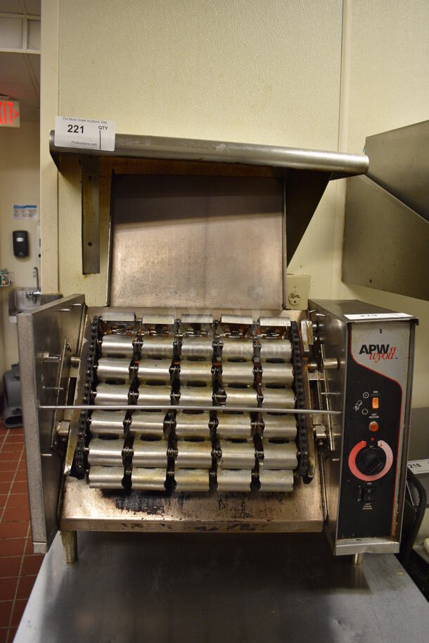 NICE! APW Wyott Stainless Steel Commercial Countertop Electric Powered Bun Toaster. 24.5x13x30. Unit Was Working When Restaurant Closed! - Image 1 of 6
