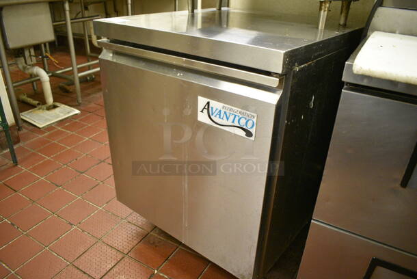 NICE! Avantco Stainless Steel Commercial Single Door Undercounter Cooler on Commercial Casters. 115 Volts, 1 Phase. 27x29.5x35.5. Unit Was Working When Restaurant Closed! - Image 3 of 5