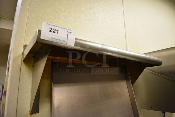 Stainless Steel Wall Mount Shelf. BUYER MUST REMOVE. 24x12x12 - Image 2 of 2