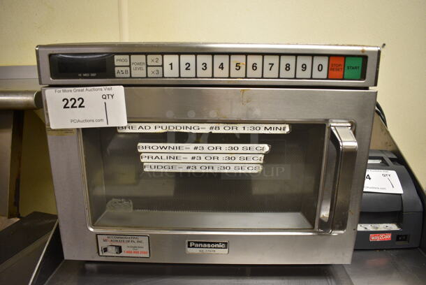 Panasonic Model NE-1757R Stainless Steel Commercial Countertop Microwave Oven. 208/230 Volts, 1 Phase. 16.5x21.5x13.5. Unit Was Working When Restaurant Closed! - Image 1 of 6