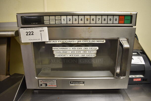 Panasonic Model NE-1757R Stainless Steel Commercial Countertop Microwave Oven. 208/230 Volts, 1 Phase. 16.5x21.5x13.5. Unit Was Working When Restaurant Closed! - Image 4 of 6