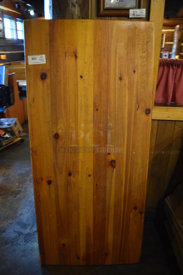 4 Various Wooden Tabletops. 66x30x1.5, 53x30x1.5, 48x30x1.5. 4 Times Your Bid! - Image 1 of 3