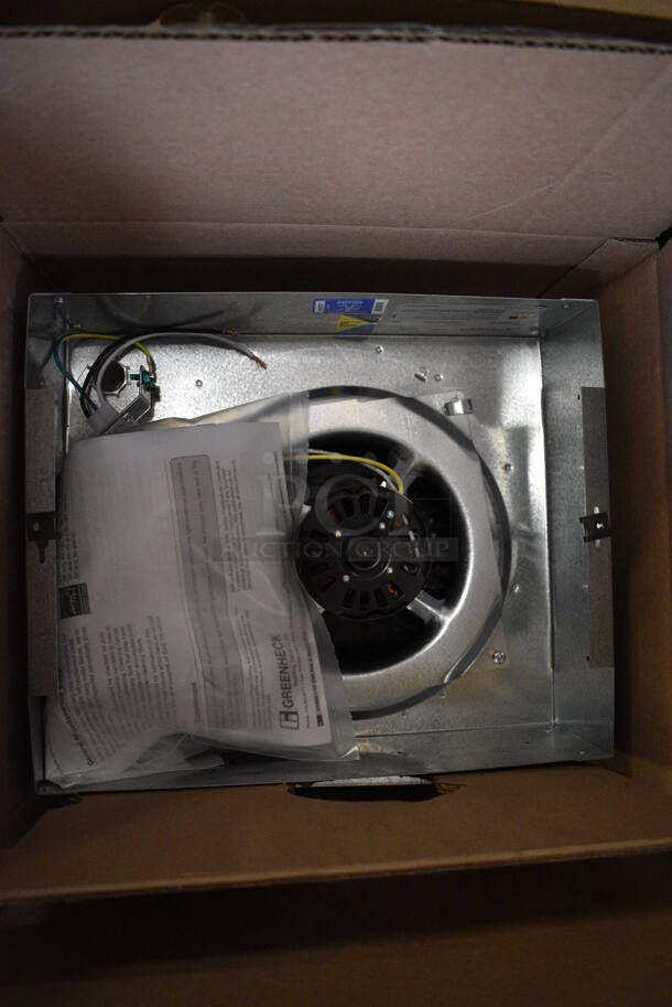 BRAND NEW IN BOX! Greenheck Model SP-B150-QD Metal Commercial Bathroom Exhaust Fan. 16x16x9