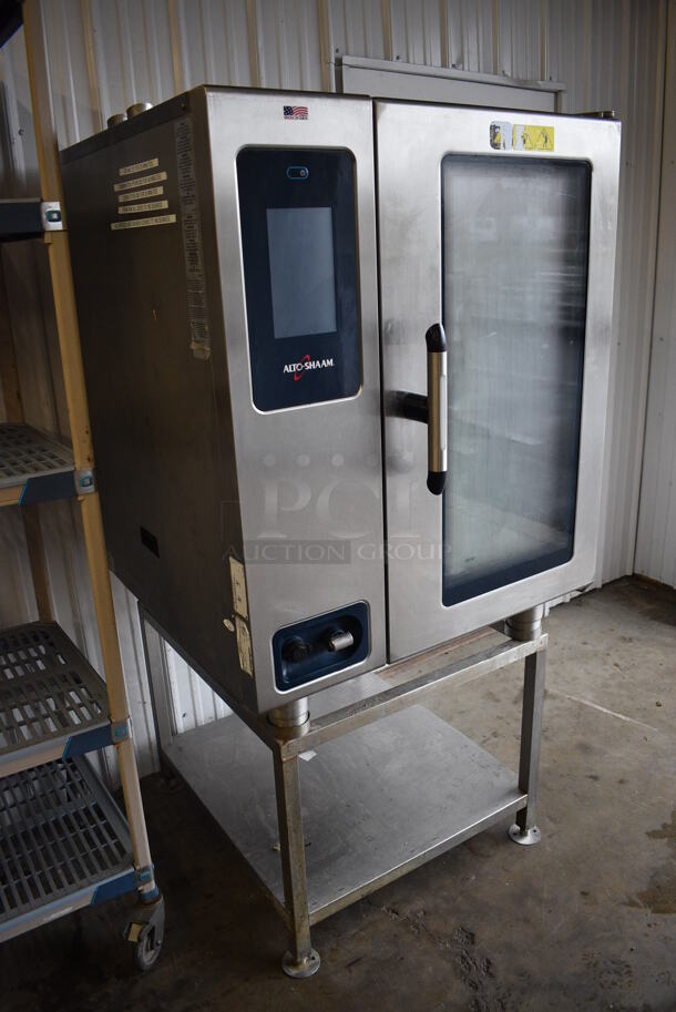 GORGEOUS! 2017 Alto Shaam Model CTP10-10E Stainless Steel Commercial Electric Powered Combitherm Convection Oven on Stainless Steel Equipment Stand. 208-240 Volts, 3 Phase. 35x35x70 - Image 2 of 9