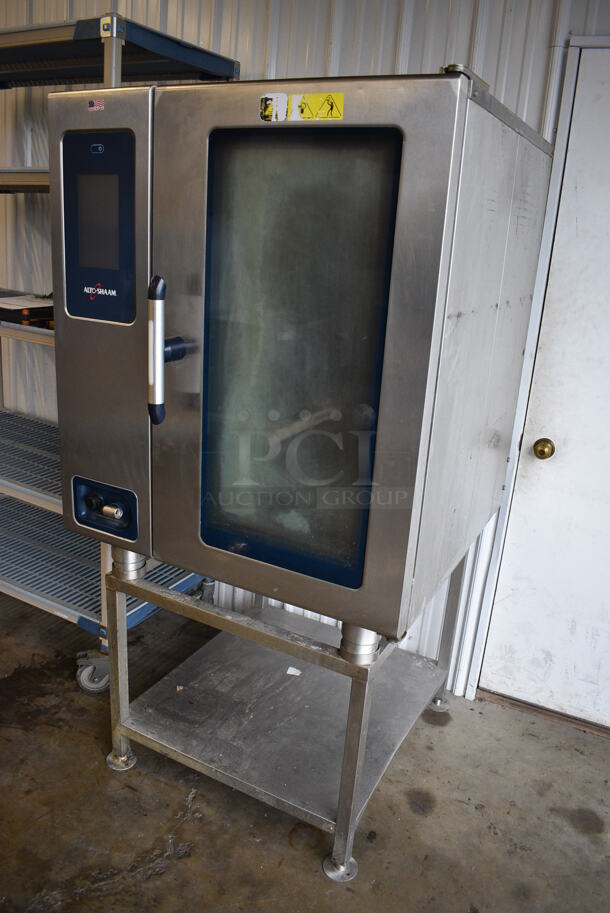 GORGEOUS! 2017 Alto Shaam Model CTP10-10E Stainless Steel Commercial Electric Powered Combitherm Convection Oven on Stainless Steel Equipment Stand. 208-240 Volts, 3 Phase. 35x35x70 - Image 3 of 9