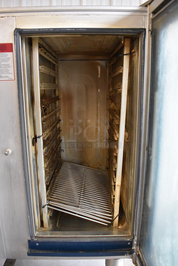 GORGEOUS! 2017 Alto Shaam Model CTP10-10E Stainless Steel Commercial Electric Powered Combitherm Convection Oven on Stainless Steel Equipment Stand. 208-240 Volts, 3 Phase. 35x35x70 - Image 5 of 9