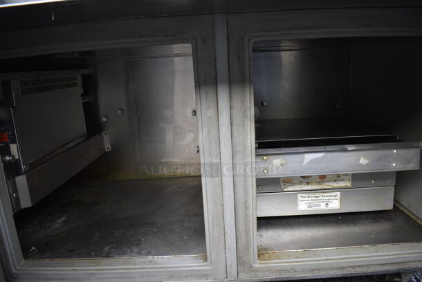 WOW! 2009 Randell Model PH120E3 Stainless Steel Commercial Prep Table Bain Marie Mega Top w/ 3 Lids and 4 Doors. 115 Volts, 1 Phase. 120x40x54.5. Tested and Does Not Power On - Image 7 of 10