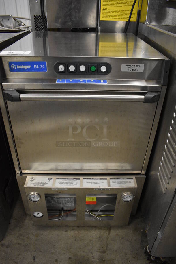 BEAUTIFUL! Insinger Model GS-18 Stainless Steel Commercial Undercounter Dishwasher. 208/240 Volts. 23x28x32 - Image 1 of 7