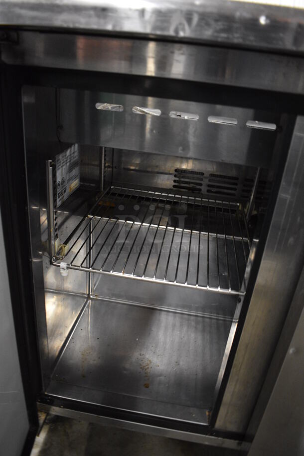 GREAT! Turbo Air Model TST-36SD Stainless Steel Commercial Prep Table w/ 2 Lower Doors on Commercial Casters. 115 Volts, 1 Phase. 36.5x30x36. Tested and Working! - Image 3 of 6